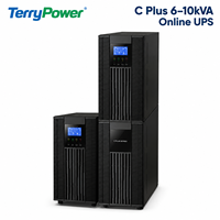 6KVA 10KVA 单相 192VDC 在线式 UPS 双转换 PF 1.0 LCD RS232 铅酸电池备用电源，适用于服务器和电信