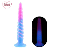 Langer Silikon Leuchtender Analplug Dildo Butt Plugs mit Saugnapf Gay Anus Dilatator Prostata-Massage Sexspielzeug für Männer Frauen