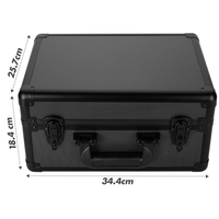 Boîte de rangement portable en aluminium durable pour cartes de sport et de collection, 43 compartiments, 160+ cartes, 4 rangées