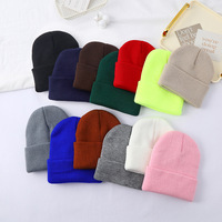 Gorro de Punto para Niños, Liso, con Puño, Suave, Cálido, para Invierno, Gorro de Calavera, Multicolores, Básico, Cortavientos, Térmico, para Niños y Niñas