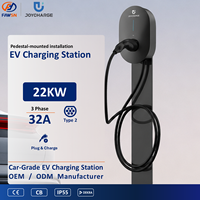 Pengisi Daya EV AC 22kW OCPP 1.6J Baru Tipe 2 3 Fasa Wallbox Plug and Play dengan Sertifikasi CE Perlindungan IP55