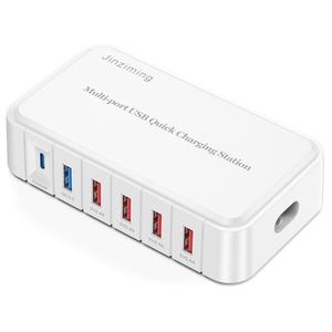 6 Ports USB C chargeur bloc 86W Type C Station <span class=keywords><strong>de</strong></span> charge Hub multiprise adaptateur <span class=keywords><strong>prise</strong></span> pour <span class=keywords><strong>iPad</strong></span> iPhone <span class=keywords><strong>Pro</strong></span> Max Pixel <span class=keywords><strong>Note</strong></span> Galaxy - Product Image 1