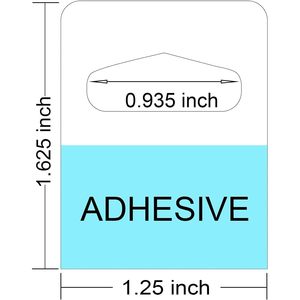 Étiquette suspendue Dgjm 1-1/4 x 1-5/8 en plastique transparent auto-adhésif, robuste, rectangulaire, pour usage en magasin de détail - Product Image 2