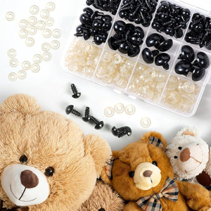 Safety Eyes Set 6-18mm Black For Plush Toys DIY <b>Craft</b> Accessory 260pcs PS Material - Product Image 1