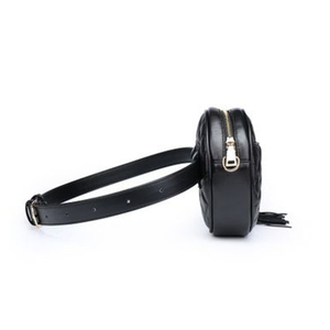 <span class=keywords><strong>Borsa</strong></span> a Tracolla Circolare con Motivo Personalizzato OEM, <span class=keywords><strong>Borsa</strong></span> da Vita Rotonda in Pelle PU per Donne - Product Image 6