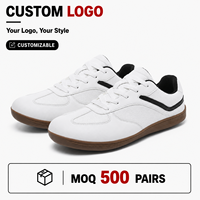 Chaussures décontractées pour hommes personnalisées OEM, à lacets, unies, confortables, légères, pour la marche, semelle extérieure en caoutchouc, marque privée, design de créateur