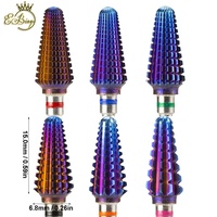 3/32 "violet enduit de haute qualité manucure violet sécurité professionnel tornade Efile perceuse fraises conseils carbure de tungstène mèche à ongles