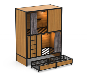 Nouveau lit-capsule insonorisé pour auberge, capsule de sommeil, lit d'hôtel, lit d'école, mobilier d'hôtel, lit superposé en fer, lit en métal moderne, 10 ensembles - Product Image 6
