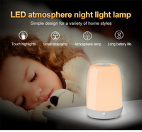 Veilleuse intelligente pour enfants Lampe de chevet rechargeable USB avec lumière chaude à gradation Contrôle tactile à 7 couleurs changeantes