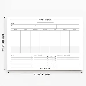 Bloco de notas personalizado 2023, design personalizado concise grande caderno de mesa de calendário nota livro família planejador bloco de notas