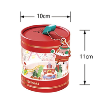 Kotak Kemasan Tabung Kertas Natal 2026, Kotak Hadiah Silinder untuk Lilin, Teh, Kue, Kosmetik