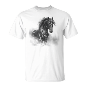 T-shirt pour amoureux des chevaux pour hommes et femmes, vêtements unisexes en coton blanc avec design graphique - Product Image 2
