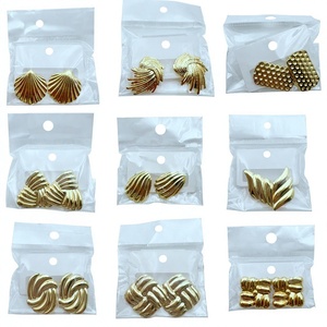 Boucles d'oreilles unisexes en acier inoxydable électroplaqué, best-sellers européens et américains, design simple et élégant, clous géométriques, 175 styles - Product Image 5