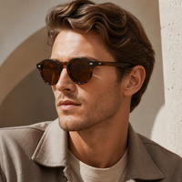 Lunettes de soleil professionnelles classiques polarisées anti-lumière bleue, monture complète en acétate, confortables et durables, pour visages en forme de losange