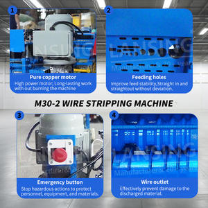 Dénudeur automatique de fil électrique de câble de ferraille Équipement efficace de dénudage de fil de <span class=keywords><strong>cuivre</strong></span> de rebut pour la fabrication de câble - Product Image 2