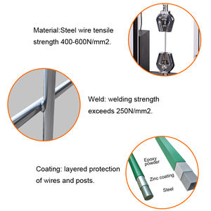 Painéis de Cerca de Malha Metálica Soldada de Alta Segurança 358 com Revestimento em Pó de Alta Resistência para Rancho com Modelagem 3D - Product Image 5