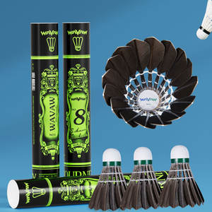 वाव काउंटर हमलावर y8 बैडमिंटन शटलकॉक मॉडल s500 5-लेयर स्पीड 75-85 आउटडोर इस्तेमाल ब्लैक डक फेदर बॉल स्थिर उड़ान - Product Image 6