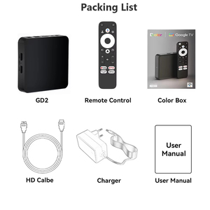 กล่องรับสัญญาณทีวี Dcolor GD2 GOO-GLE CERTIFIED SMART TV BOX ระบบ Android 14 ความละเอียด 4K ราคาสุดคุ้ม 2+32GB ชิปประมวลผล Amlogic S905Y4 เครื่องเล่นมีเดียมาตรฐานทีวี - Product Image 4