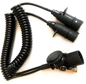 Câble spiralé 15P/24V et 2x7 broches/24V Adaptateur de câble électrique pour connecter les tracteurs aux remorques - Product Image 3