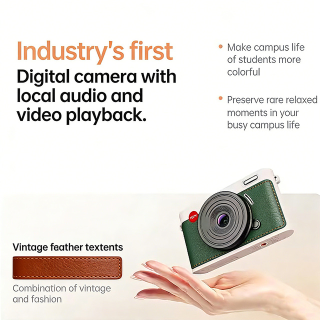 Newest Vintage Photo Instant Camera with 5K Resolution and Optical Zoom for Camping Parties & Christmas Gifts