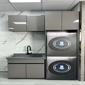 Custom Balcony <b>Cabinet</b> Door Washing <b>Wood</b> <b>Cabinet</b> for Washing Machine - Product Image 4