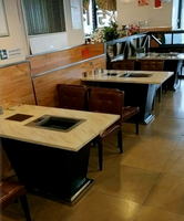Gril de barbecue infrarouge coréen de dessus de table d'intérieur commercial gaz naturel et GPL pour des restaurants