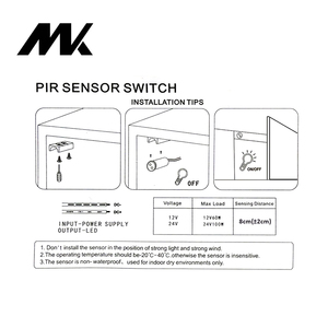 Interruptor inductivo electrónico de <span class=keywords><strong>12V</strong></span> y 24V, <span class=keywords><strong>Sensor</strong></span> de proximidad infrarrojo, interruptor de luz para armarios LED, iluminación de armario - Product Image 4