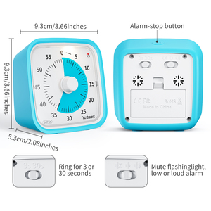 Temporizador de Carátula Personalizable Yunbaoit OEM, Herramienta Silenciosa para la Gestión del Tiempo para Niños, Temporizador de Cocina de 60 Minutos, Temporizador Visual para Niños, Reloj para la Escuela y el Aula - Product Image 5