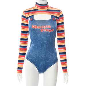 Disfraces <span class=keywords><strong>de</strong></span> Halloween para mujeres Scary Nightmare Killer Doll Wanna Play Movie Character Body <span class=keywords><strong>Chucky</strong></span> Doll Costume Set - Product Image 5