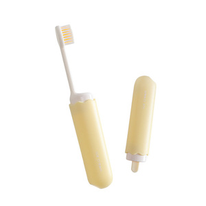 Brosse à dents pliable de voyage, poils doux, compacte, mini, design crème glacée, portable pour adultes - Product Image 5