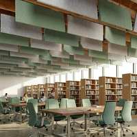 Panneaux acoustiques ignifuges pour plafond, design moderne, absorption acoustique, réduction du bruit, plusieurs couleurs disponibles, fabrication en usine