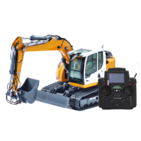 JDM 208W Excavatrice de simulation améliorée, télécommandée, entièrement métallique, RTR, modèle réduit de machine de construction