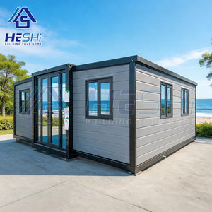HESHi Modern Prefab Container House Rectangle Living Modular Home Gray Exterior With Windows - Product Image 4