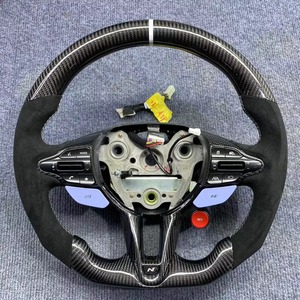 Volant personnalisé en fibre de carbone avec Alcantara bleu pour Hyundai I30N Elantra Sonata <span class=keywords><strong>Genesis</strong></span> |   Mégalomanie - Product Image 5