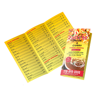 Menu de plats à emporter personnalisé, dépliant imprimé, brochure tri-pliante, impression publicitaire, menus à emporter pour restaurant