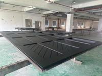 Fabricant Porte de garage moderne Chêne blanc américain Bois massif Perspective Fenêtres Surface finie pour villa