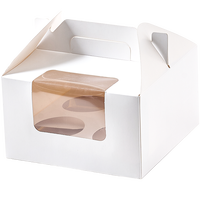 Boîte d'emballage pour bonbons recyclable personnalisée avec poignée et fenêtre transparente