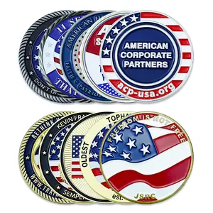 RENHUI Minting Stamping Double Thick Collection 2 Face 2 Sided Gift Galvanized Craft Metal Crafts Custom Challenge Coins