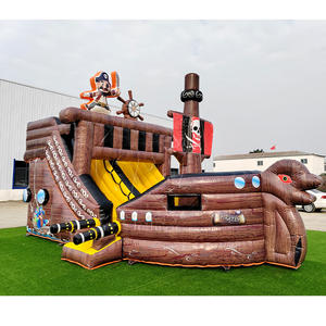 Chine Usine PVC Gonflables Para Ninos Grandes Bateau Pirate Gonflable Château Gonflable Location De Fête <span class=keywords><strong>Toboggan</strong></span> Gonflable pour Enfants - Product Image 1
