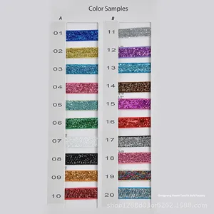 MEICHUANGHUI üretici özel renkli naylon kadife kurdela çeşitli özellikleri parlak altın gümüş giyim aksesuarları yay - Product Image 2