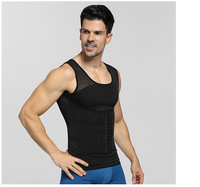 Gilet pour homme, chemise de poitrine, Corset de Posture pour homme, entraîneur d'abdomen, crochet de réduction du ventre, Slim Body Shaper Back Cross Tops
