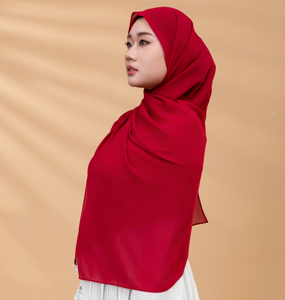 En stock, vente en gros personnalisée, hijabs malaisiens de couleur unie, <span class=keywords><strong>jilbab</strong></span>, turban pour femmes, écharpe en mousseline de soie perlée, turban long à effet bulle - Product Image 6