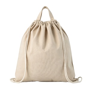 Oversized Large Capacity <b>Canvas</b> <b>Drawstring</b> Sack Backpack, Durable Cotton Storage <b>Bag</b> for Travel Grocery Custom Logo Available - Product Image 1