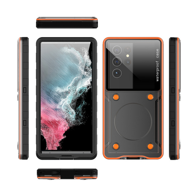 6.9 Inch Armor 360 Full Protection Waterproof Swimming Phone Covers Universal Outdoor Diving Underwater Mobile Phone Cases Bags
