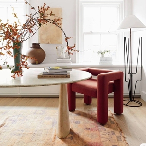 Modern Scandinavian Design Travertine <strong>Table</strong> with Base Travertine <strong>clear</strong> <strong>Table</strong> Glass <strong>Table</strong> - Product Image 4