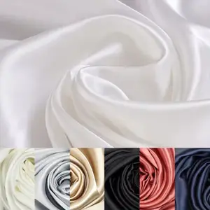 OEKO 6A Grade 22mm 140cm Natural Mulberry Silk Material Fabric Charmeuse Silk Satin Fabric 100% Pure Silk Fabrics for Clothing