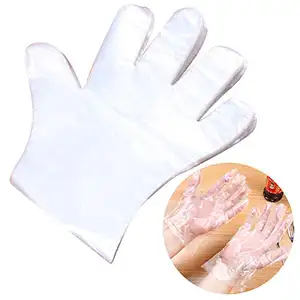 Одноразовые PE/TPE пластиковые прозрачные перчатки