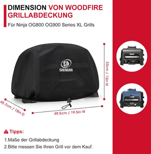 Housse de barbecue étanche et résistante aux intempéries pour la série <span class=keywords><strong>Ninja</strong></span> Woodfire OG800 OG900 - Product Image 2