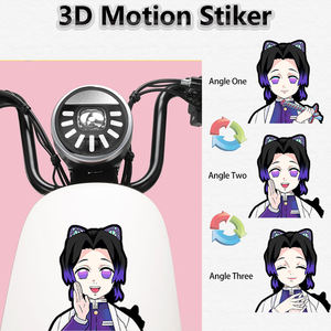 3D อะนิเมะสี่เหลี่ยมผืนผ้าสติกเกอร์ Lenticular กาวมังงะสติกเกอร์สองภาพเปลี่ยนสติกเกอร์รถกันน้ำ - Product Image 3