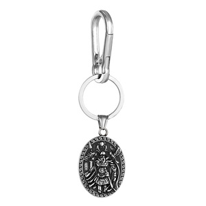 Porte-clés Rétro en Métal, Pendentif Thème Alliage de Zinc, Mousqueton, Cordon en Cuir, Double Style, Accessoire Cadeau Unisexe - Product Image 5